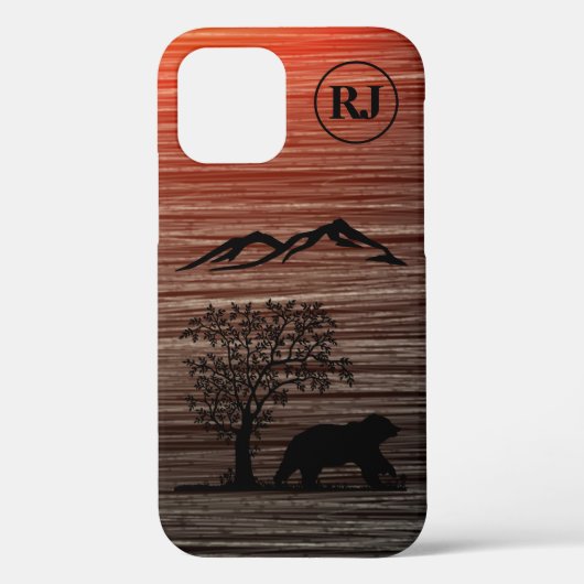 カスタムBearシルエットApple iPhone 12タフケース Case-Mate iPhoneケース (裏面)