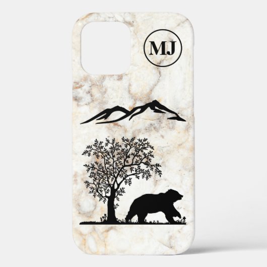 カスタムBearシルエットApple iPhone 12タフケース Case-Mate iPhoneケース (裏面)