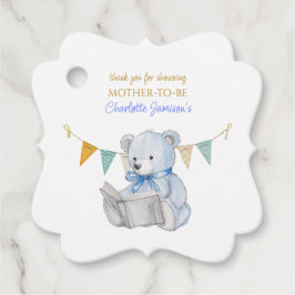 カスタムBear's読 a book Thank you Baby Shower フェイバータグ