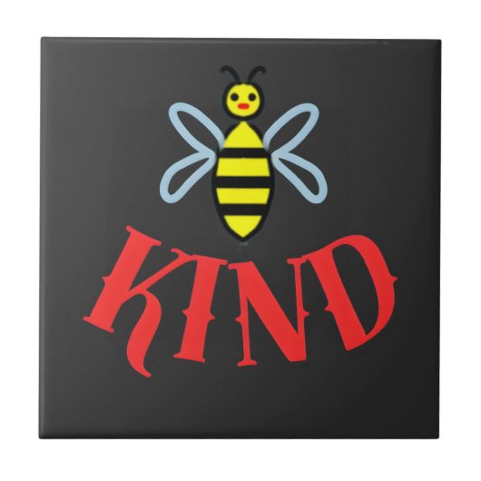 カスタムBee Kind オーダーメイドギフトTシャツ タイル (正面)