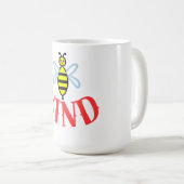 カスタムBee Kind パーソナライズドギフト コーヒーマグカップ (正面右)