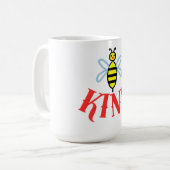 カスタムBee Kind パーソナライズドギフト コーヒーマグカップ (正面左)