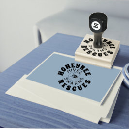 カスタムBEE RESCUE 2ロゴ画像ゴム印 ラバースタンプ