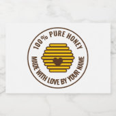 カスタムbeehive business logo honey jarラベル フードラベル (シングルラベル)