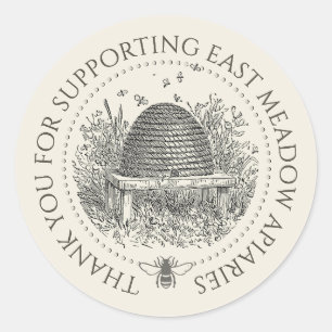 カスタムBeesでSkipをラベル付けありがとう ラウンドシール