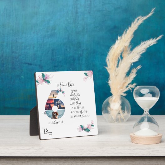 カスタムBF&Gfのフォトコラージュ6周年記念 フォトプラーク (インサイチュ)