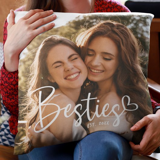 カスタムBFFスクリプトモダンハート クッション