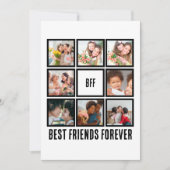 カスタムBFF Friends最高の Forever 8 Photo Collage シーズンカード (正面)
