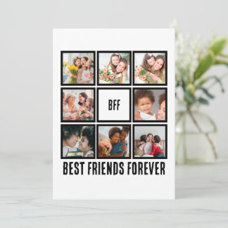 カスタムBFF Friends最高の Forever 8 Photo Collage シーズンカード