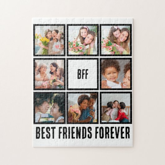 カスタムBFF Friends最高の Forever 8 Photo Collage ジグソーパズル (縦)