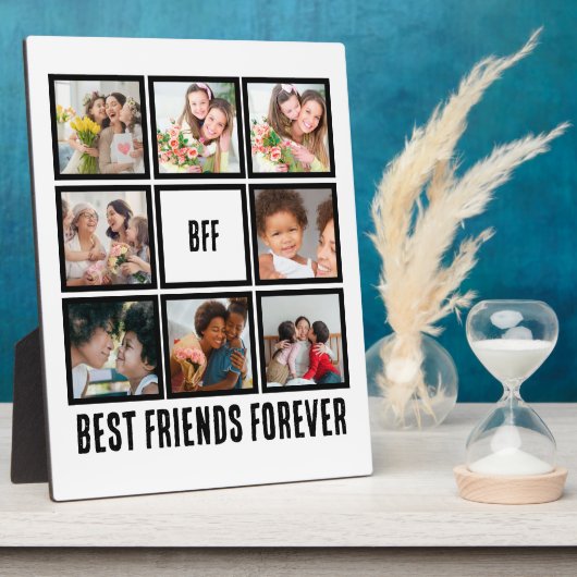 カスタムBFF Friends最高の Forever 8 Photo Collage フォトプラーク (側面)