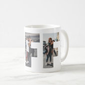 カスタムBFF Friends 最高の Forever 3フォトコラージュ コーヒーマグカップ (正面右)