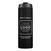 カスタムBlack Business Name and Logo Black Branded タンブラー (正面)