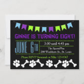 カスタムBlack Lab Birthday Partyへの招待 招待状 (裏面)