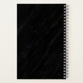 カスタムBlack Marble Business Logo従業員名 ノートブック (裏面)