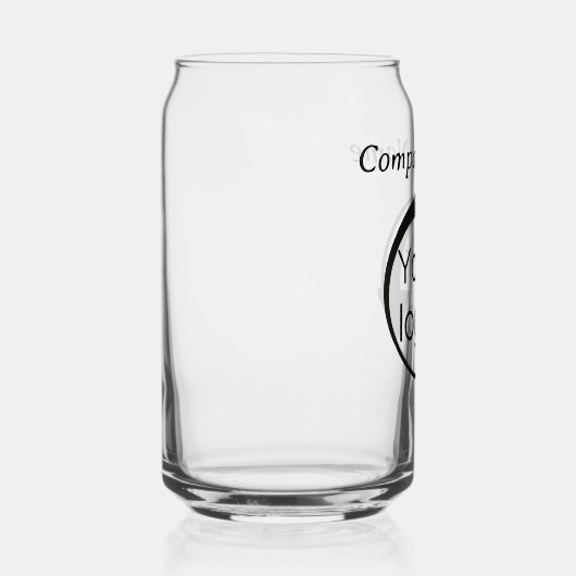 カスタムBlack Script Business Promotion Addロゴ ガラス缶 (右)