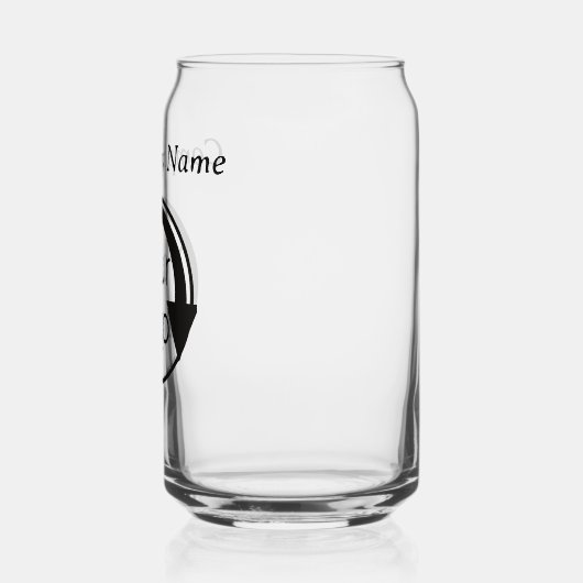 カスタムBlack Script Business Promotion Addロゴ ガラス缶 (左)