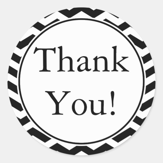カスタムBlack Thank You Stickers and Faver Labels ラウンドシール (正面)