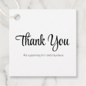 カスタムBlack & White Thank You Handmade Business フェイバータグ (正面)