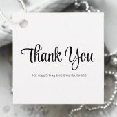 カスタムBlack & White Thank You Handmade Business フェイバータグ