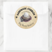 カスタムBlackberry Cobblerラベル | ヴィンテージ ラウンドシール (バッグ)