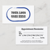 カスタムBlkの5日間のロゴのアポイントメントのメモカード 予約カード (正面/裏面)