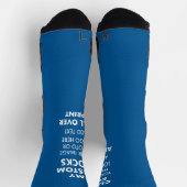 カスタムBLUE All Overプリントメンズスポーツソックス ソックス (上部)
