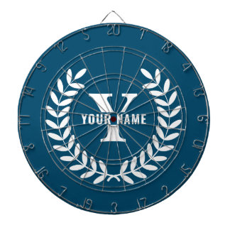 カスタムBlue Dartboardパーソナライズイニシャル/名前 ダーツボード