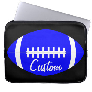 カスタムBlue Footballチーム、プレーヤーまたはコーチラップトップ ラップトップスリーブ