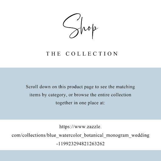 カスタムBlue Monogramの表結婚番号