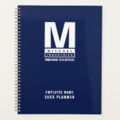 カスタムBlue Monogramロはっきりしたゴ事業名 プランナー手帳 (正面)