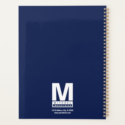 カスタムBlue Monogramロはっきりしたゴ事業名 プランナー手帳 (裏面)