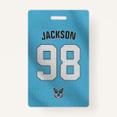 カスタムBlue Playerチーム名簿カードスポーツバッジ バッジ (正面)