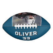 カスタムBlue Player Name Number Photo Keepsake アメリカンフットボール (正面)