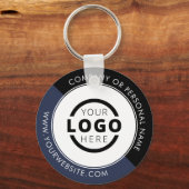 カスタムBlue Promotional Business Logoブランド キーホルダー (正面)