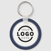 カスタムBlue Promotional Business Logoブランド キーホルダー (正面)