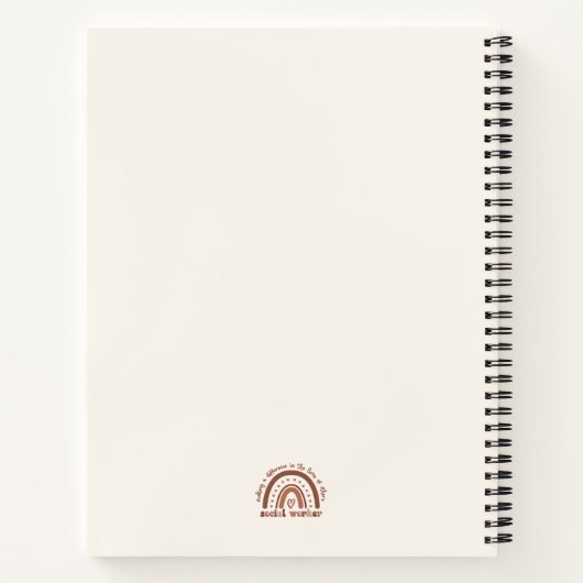 カスタムBohoソーシャルワーカーの感謝の卒業 ノートブック (裏面)