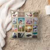 カスタムBoho 16フォトコラージュInstagram枕 クッション (ブランケット)