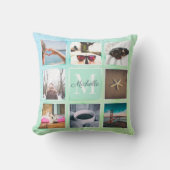 カスタムBoho 8フォトコラージュInstagram枕 クッション (正面)