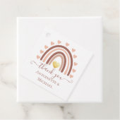 カスタムBoho Rainbow Baby Shower Thank you フェイバータグ (インサイチュ)
