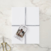 カスタムBow Frameの写真結婚をお願い ギフトタグ (より糸付き)