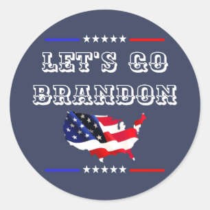 カスタムBRANDONユーモアFJBおもしろい Politics B行こう ラウンドシール