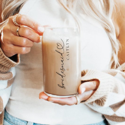 カスタムBridesmaid名ギフトスクモダンリッエレガントト ガラス缶