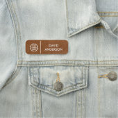 カスタムBrown Business Logoの基本的な従業員スタッフ 名札 (インサイチュ)