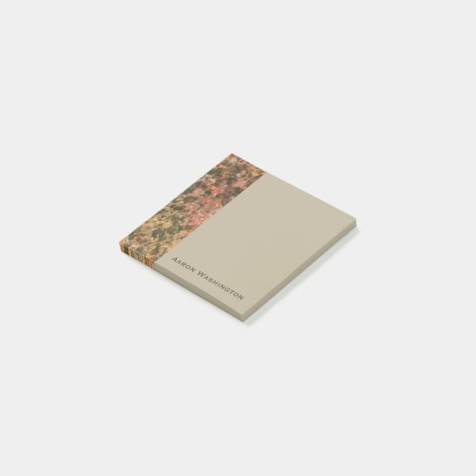 カスタムBrown Marble Professional Office Post It Notes ポストイット (アングル)