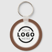カスタムBrown Promotion Business Logoブランド キーホルダー (正面)