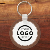 カスタムBrown Promotion Business Logoブランド キーホルダー (正面)