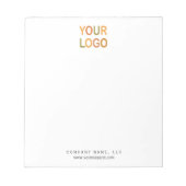カスタムBusinessブランディングロゴメモ帳 ノートパッド (正面)