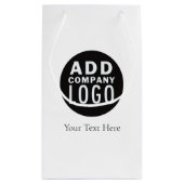 カスタムBusinessロゴの追加 スモールペーパーバッグ (裏面)