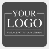 カスタムBusiness ADD LOGO会社プロフェッショナル スクエアシール (正面)